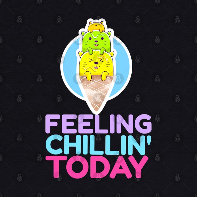 Feeling Chillin' Today_Cats Ice Cream_Blue by leBoosh-Designs